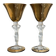 "Pair of cocktail glasses attributed to Bayel, Bacchante model, in ve"