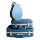 Vintage suitcase set Air France stewardess, cosmetic case, hard shell suitcase, hat box