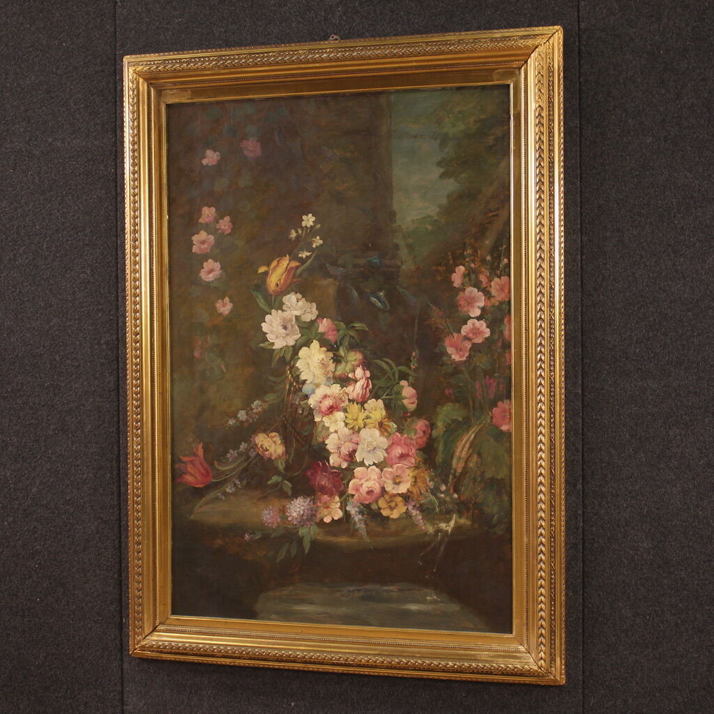 Still life with flowers from the 20th century