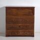 Commode secrétaire ancienne en pin – Bureau rustique européen à abattant – circa 1900
