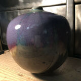 Enamelled ceramic vase signed Anne Marie Donaint Merlimont