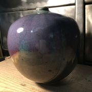 Vase en céramique émaillé signé Anne Marie Donaint Merlimont