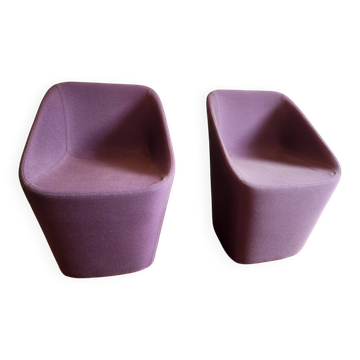 Pair of Log 365 armchairs by Pedrali