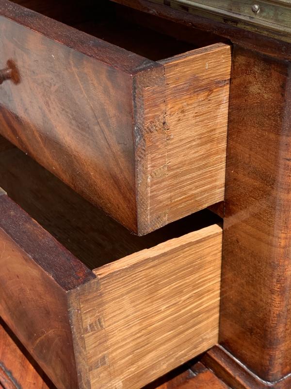 Restoration-era mahogany cylinder desk