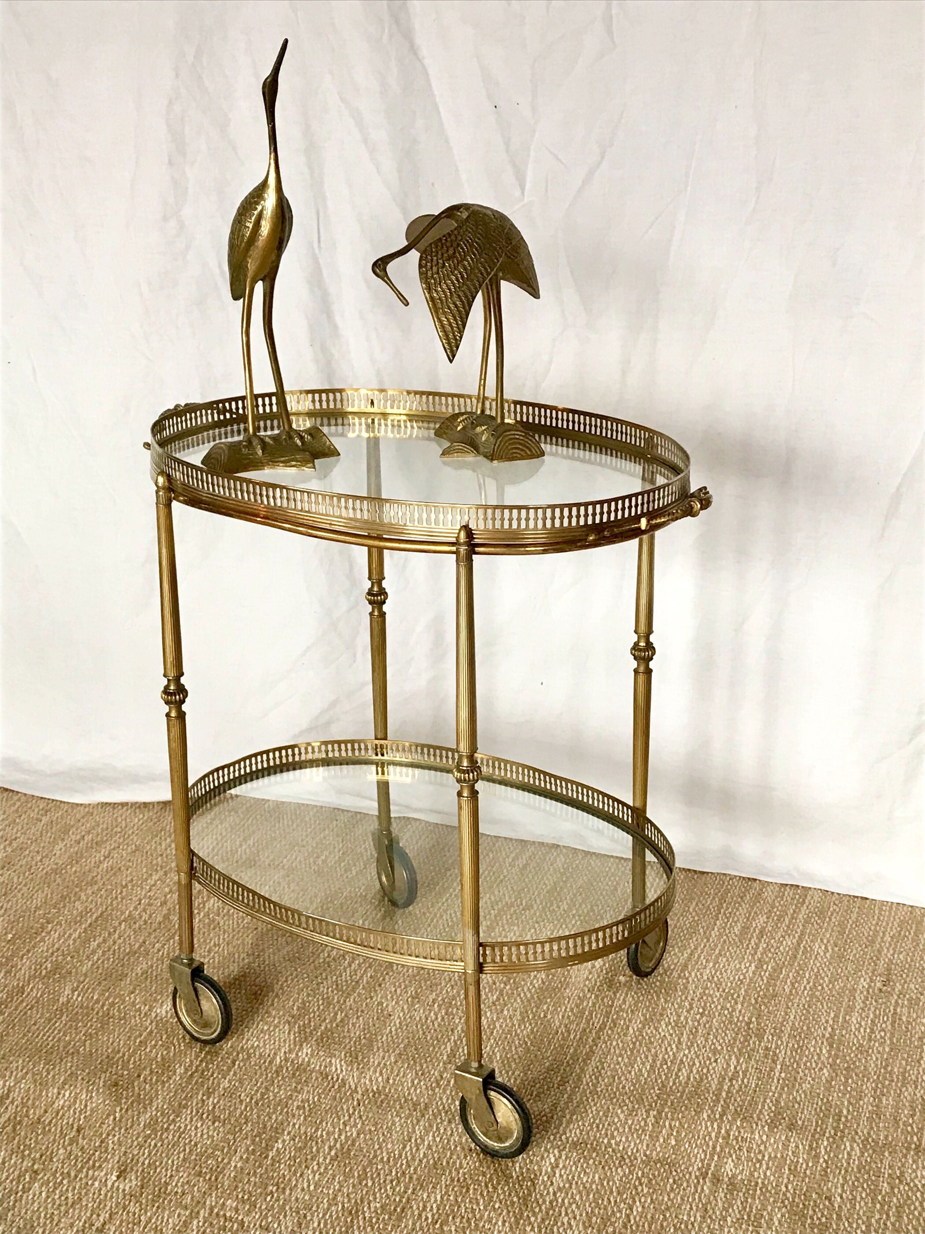 Serving table brass twentieth neoclassical