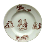 Assiette de dinette Lunéville modèle Granville jouet de poupée vers 1900, n°3