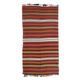 1970s Turkish Hand-Knotted Wool Kilim Flatweave Striped Rug 134x252