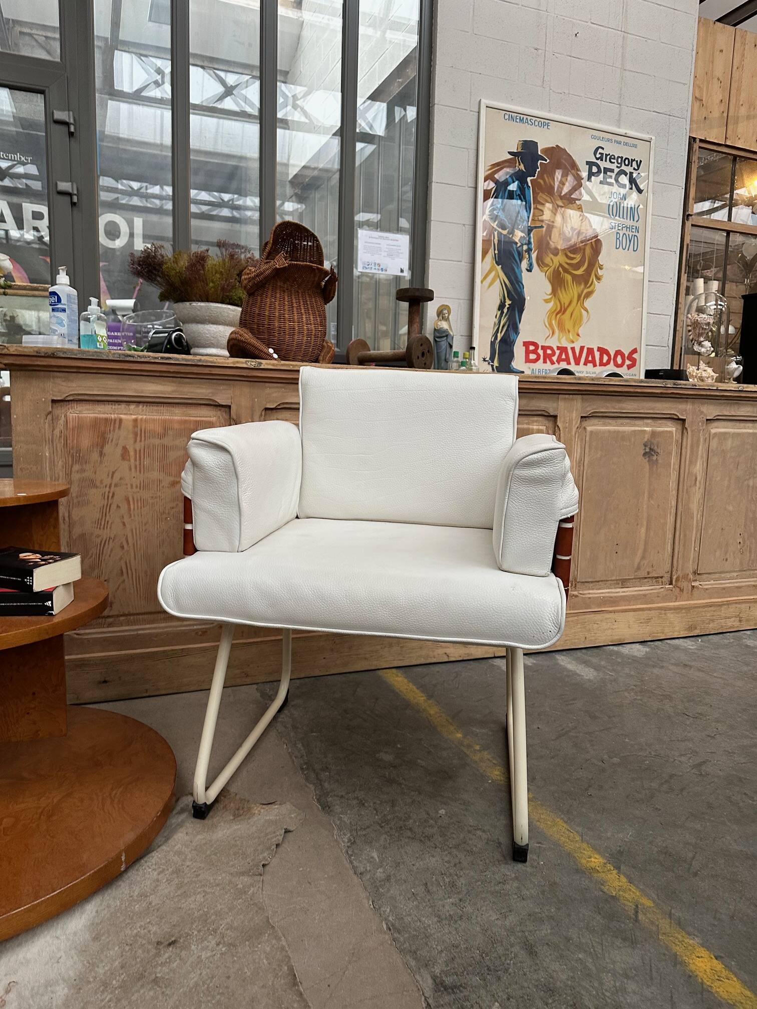 80s leather armchair