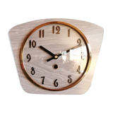 Vintage formica clock silent wall clock "gray wood"