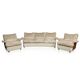Vintage 20th century cream velvet "tulip" seating suite by km wilkins c1970
