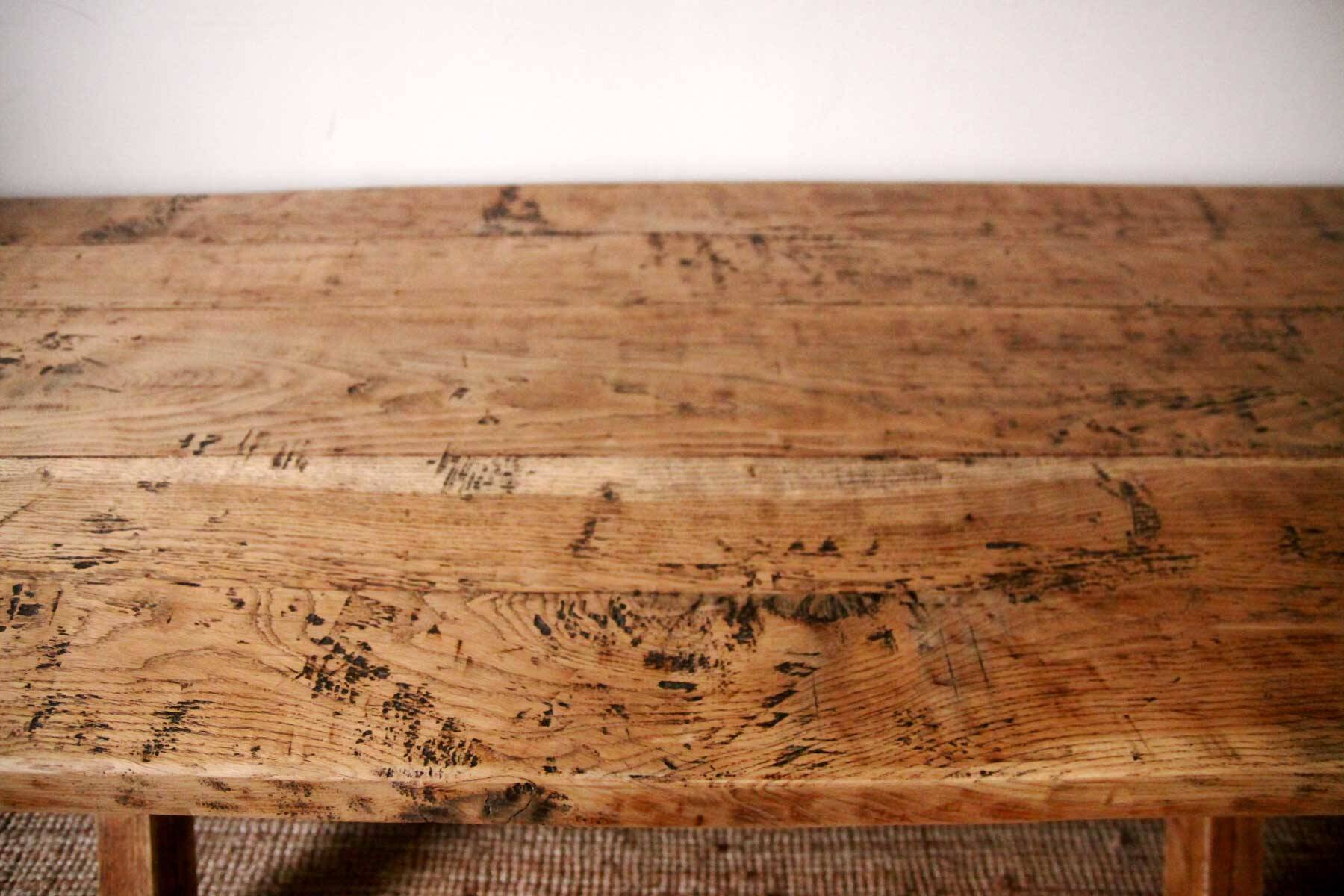 Solid wood farmhouse table