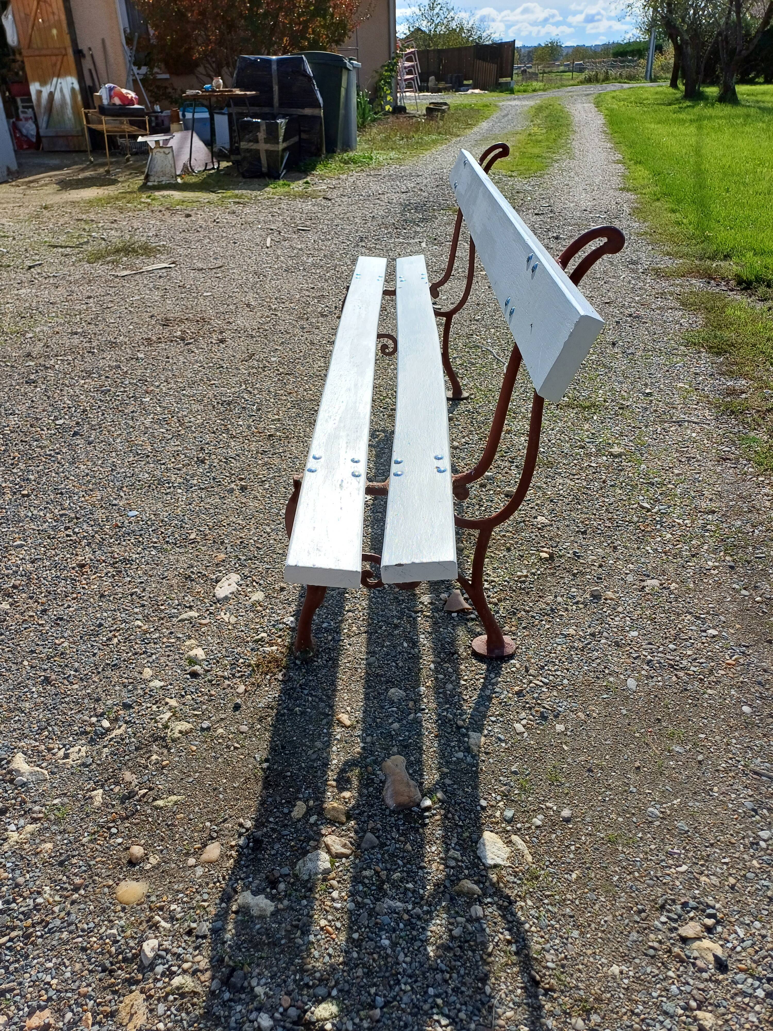 Cast iron and wood garden bench, 1900