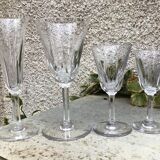 Set of 6 crystal champagne flutes Saint Louis
