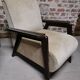 Paire de Fauteuils club / Chauffeuse vintage 50's , pieds compas