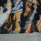 Abstract painting Daniel Bohbot vintage