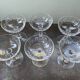 Set of 6 cut crystal champagne glasses with facets from Baccarat