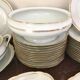 Service plates for 12 people 33 pieces Sologne porcelain
