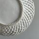 Large white twisted ceramic basket