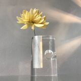 Vase vintage en acrylique transparent, Italie