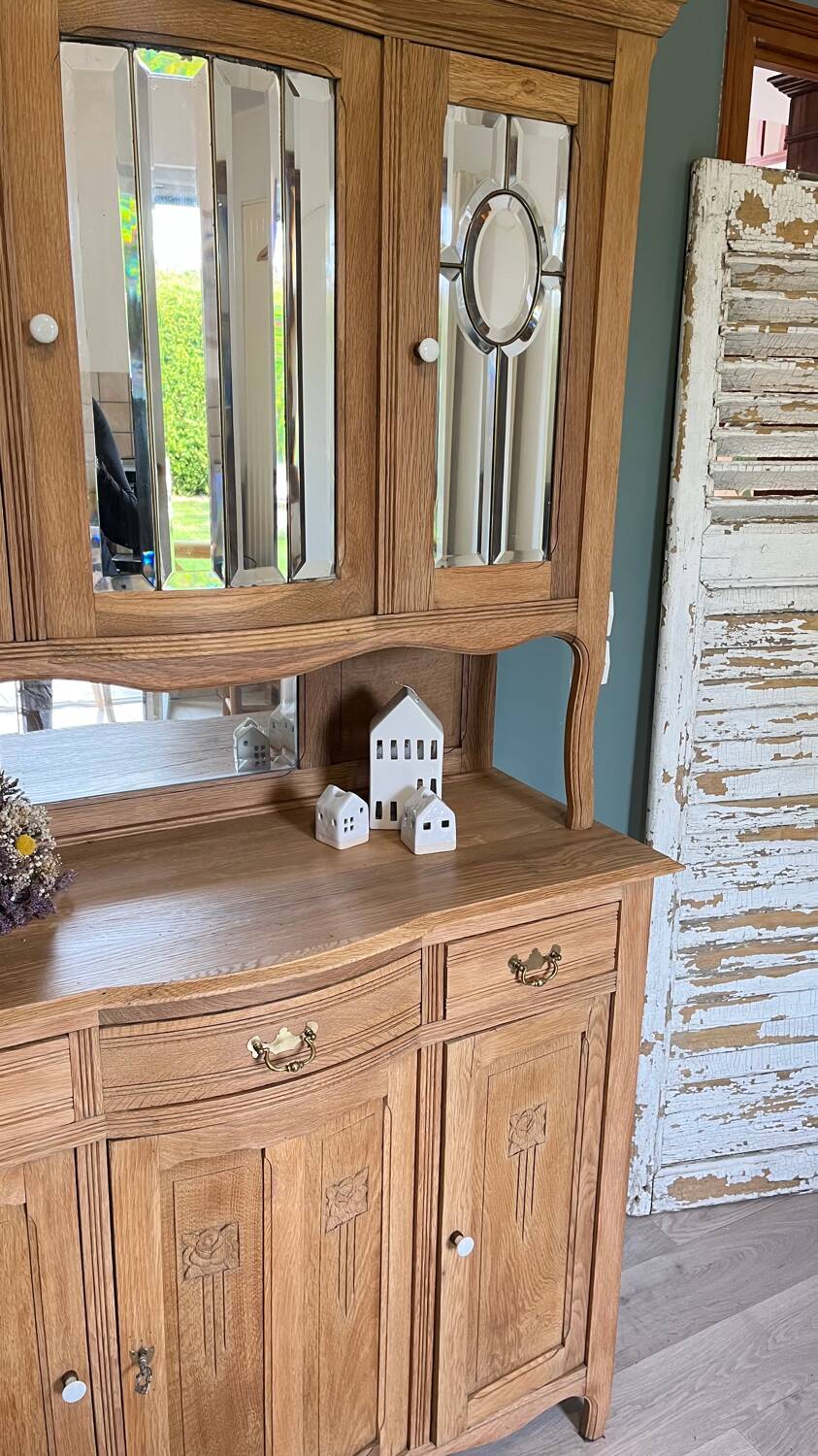 Beveled mirror dresser