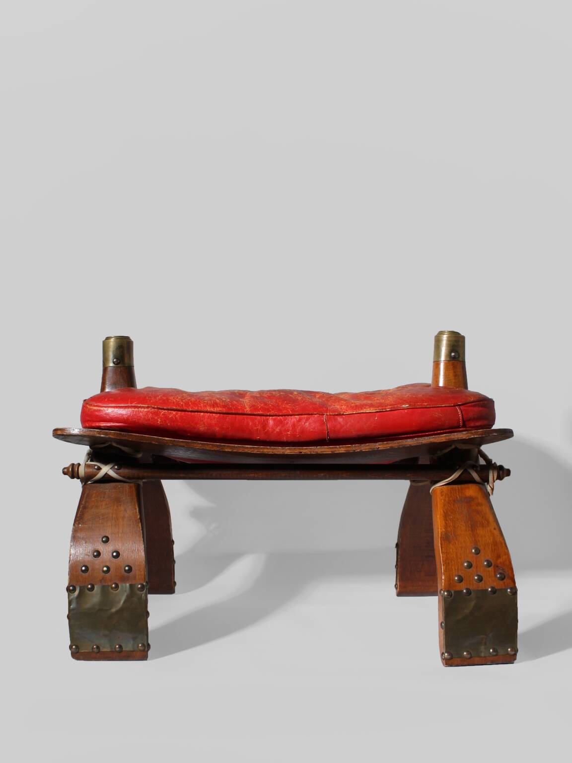 Brutalist Ottoman Camel Saddle Stool