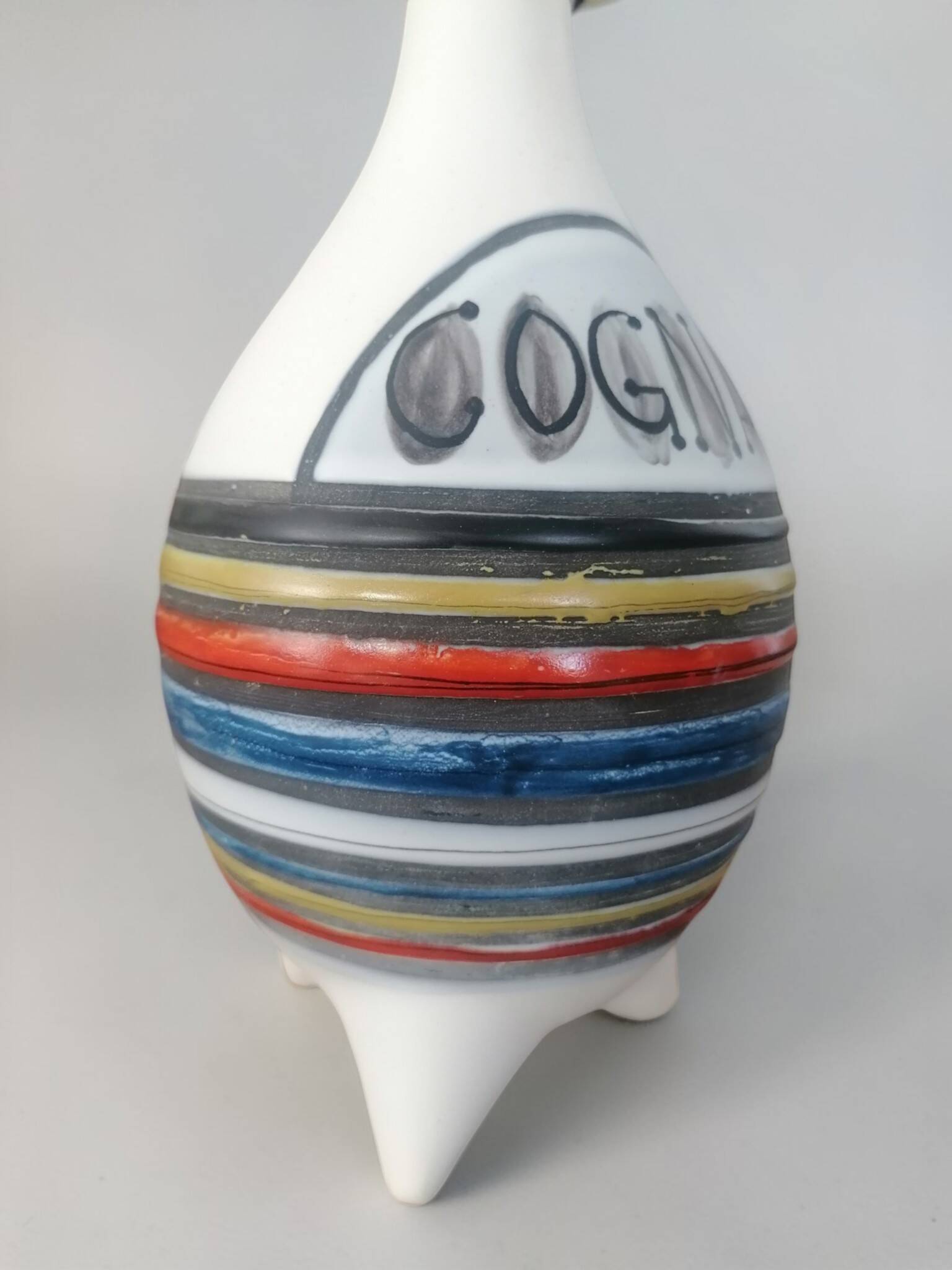 Ceramic Cognac Bottle by Roger Capron - Vallauris 1960s