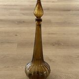 Vintage Empoli Glass Decanter with Stopper, Italy, 1960s