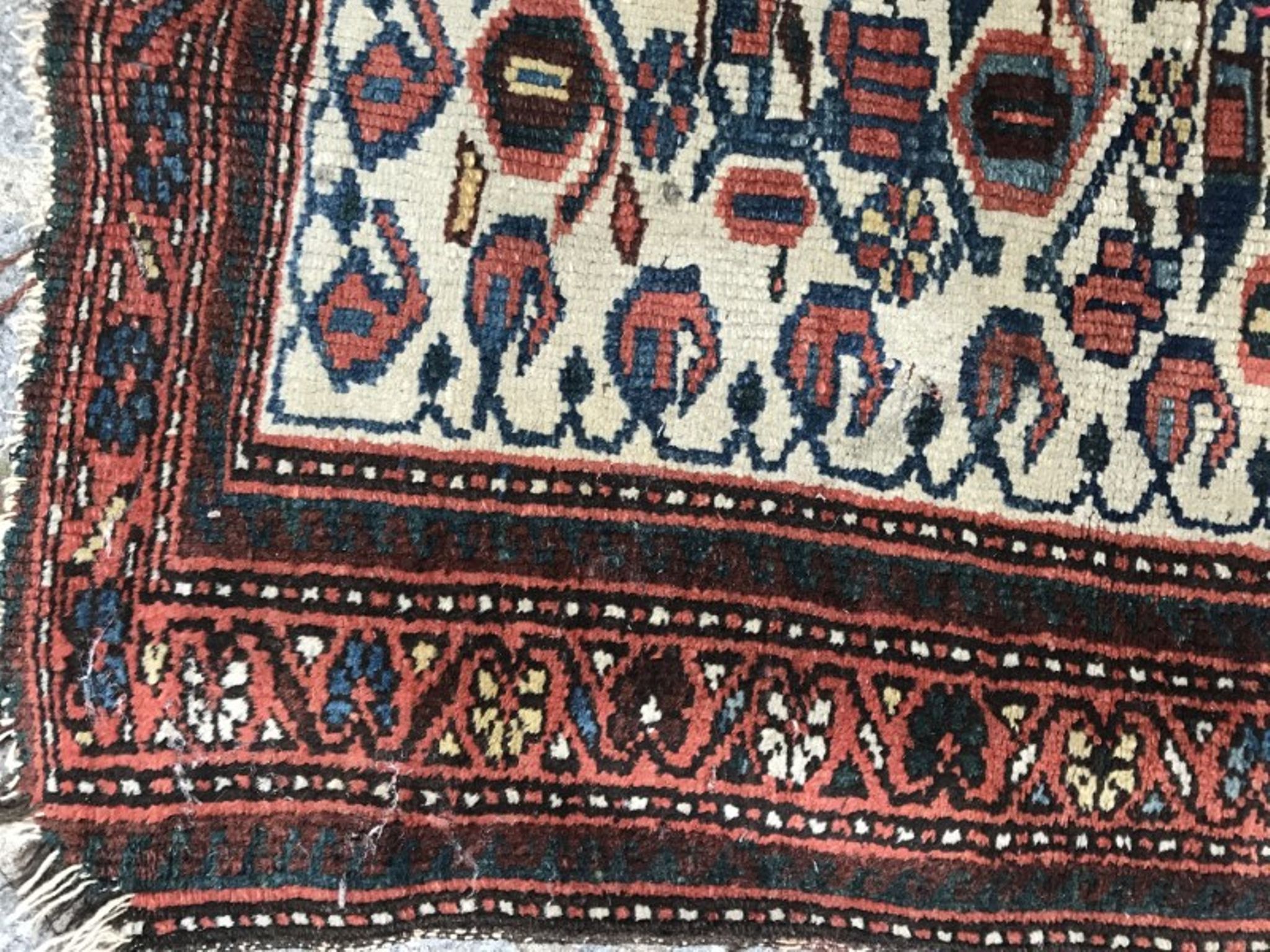 Carpet old persian kurdish done hand 117 x 185 cm