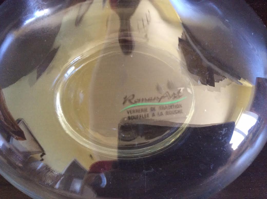 Mouth-blown glass decanter