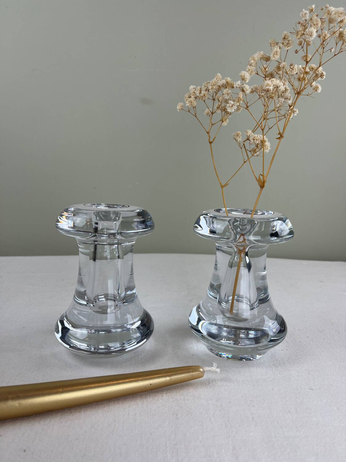 Set of 70s design candlesticks