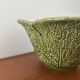 Saladier vintage barbotine forme chou vert – grand saladier original m