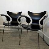 Very rare - Arne Jacobsen “Lily” 3208 armchair – Fritz Hansen – Black lacquered