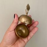 Small vintage brass apple box