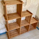 80s pine bookcase