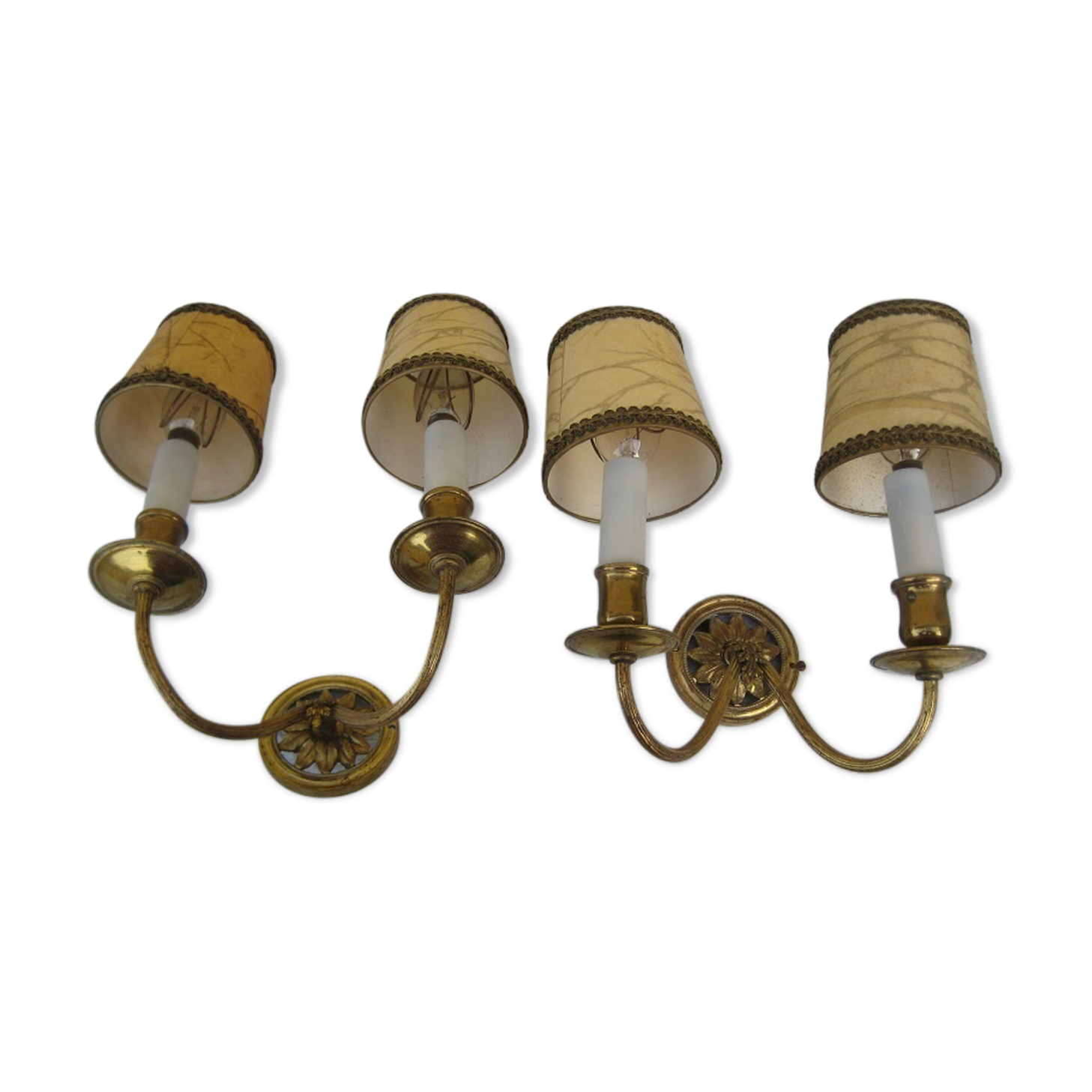 Pair of brass wall light 1920