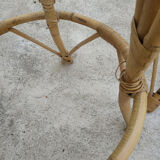 4 vintage rattan stools