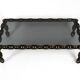 1970s XL Coffee Table Made of Nautical Iron Chain and a Thick Smoked Glass