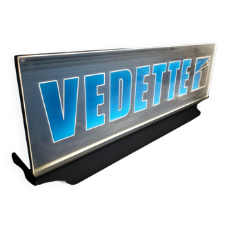 Illuminated advertising sign vedette