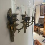 Paires d’appliques empires en bronze