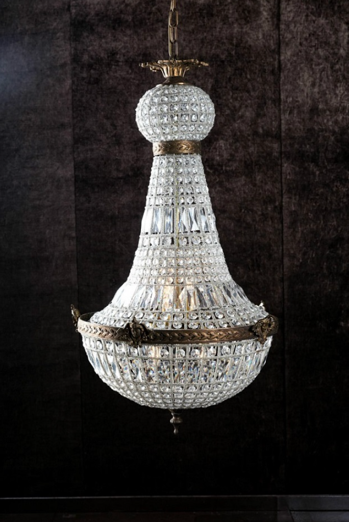 Bronze balloon chandelier and grapevines 90cm