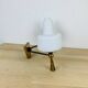 Double opaline wall light and brass from the 1950s, Lunel, Arlus.