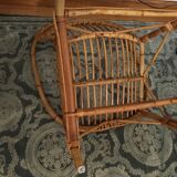 1960 rattan basket chair
