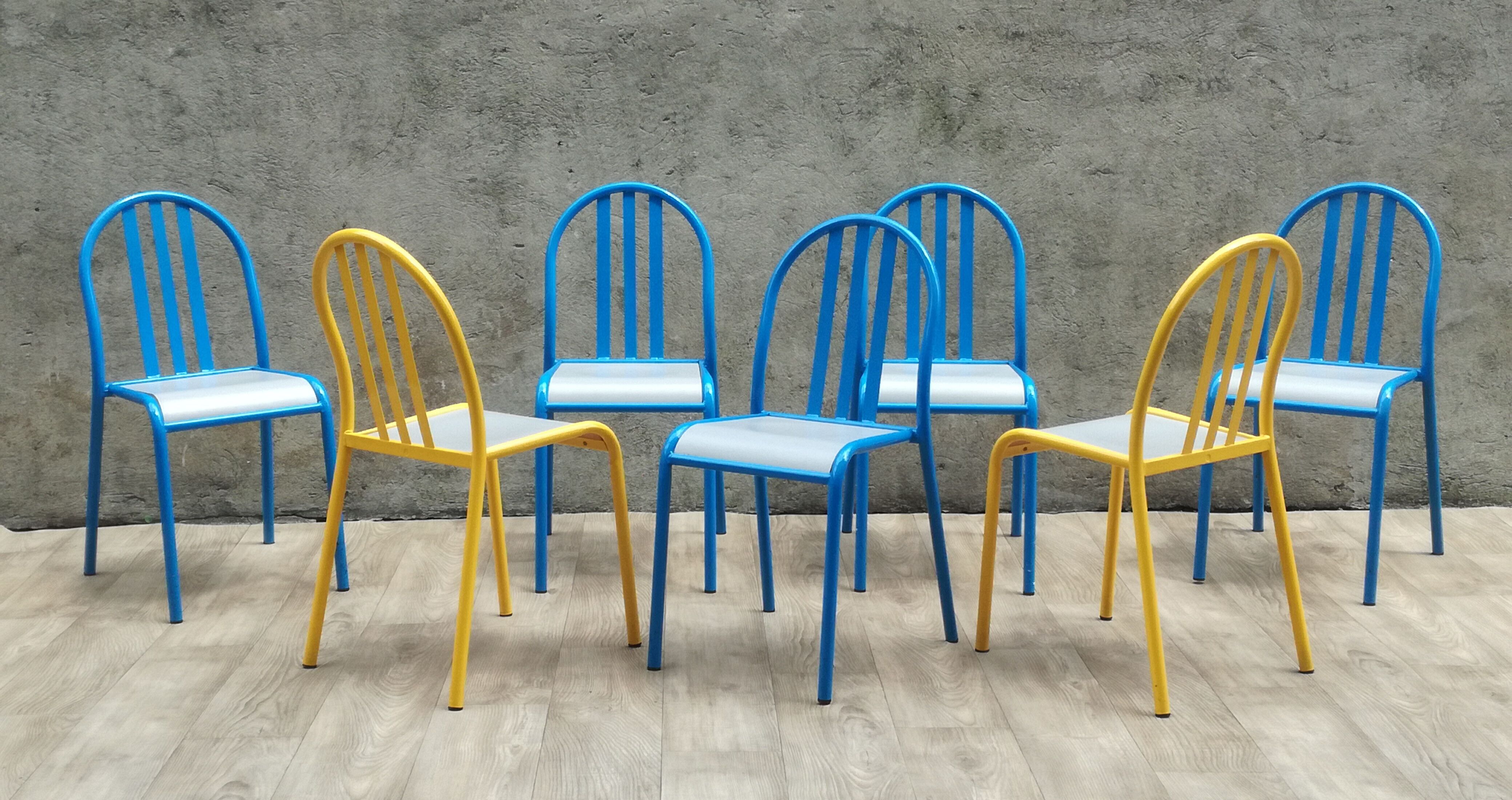 7 Mallet Stevens school chairs