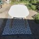 White oval table solid wood base