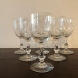 Carafe Baccarat and six matching glasses