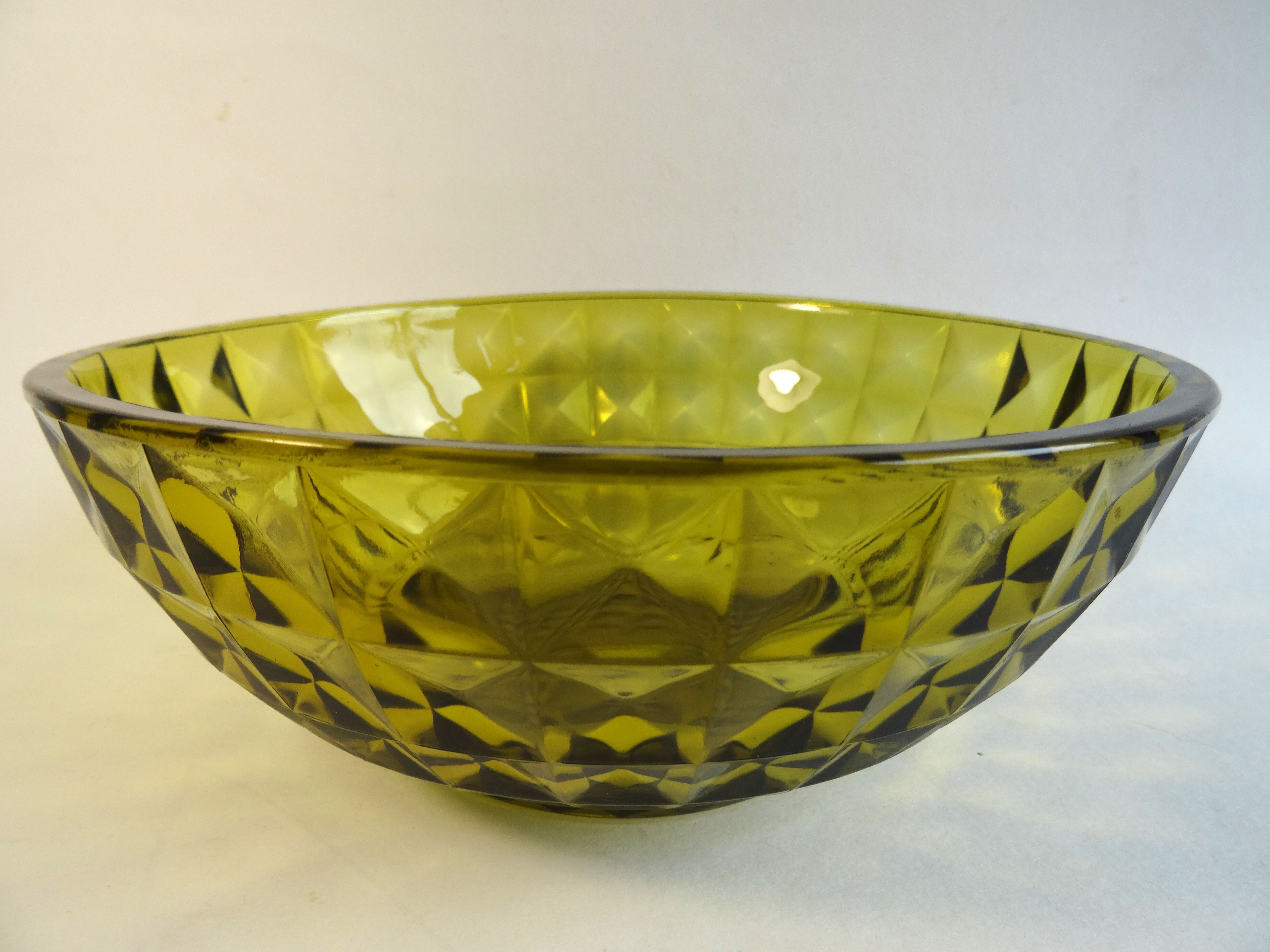 Khaki glass bowl