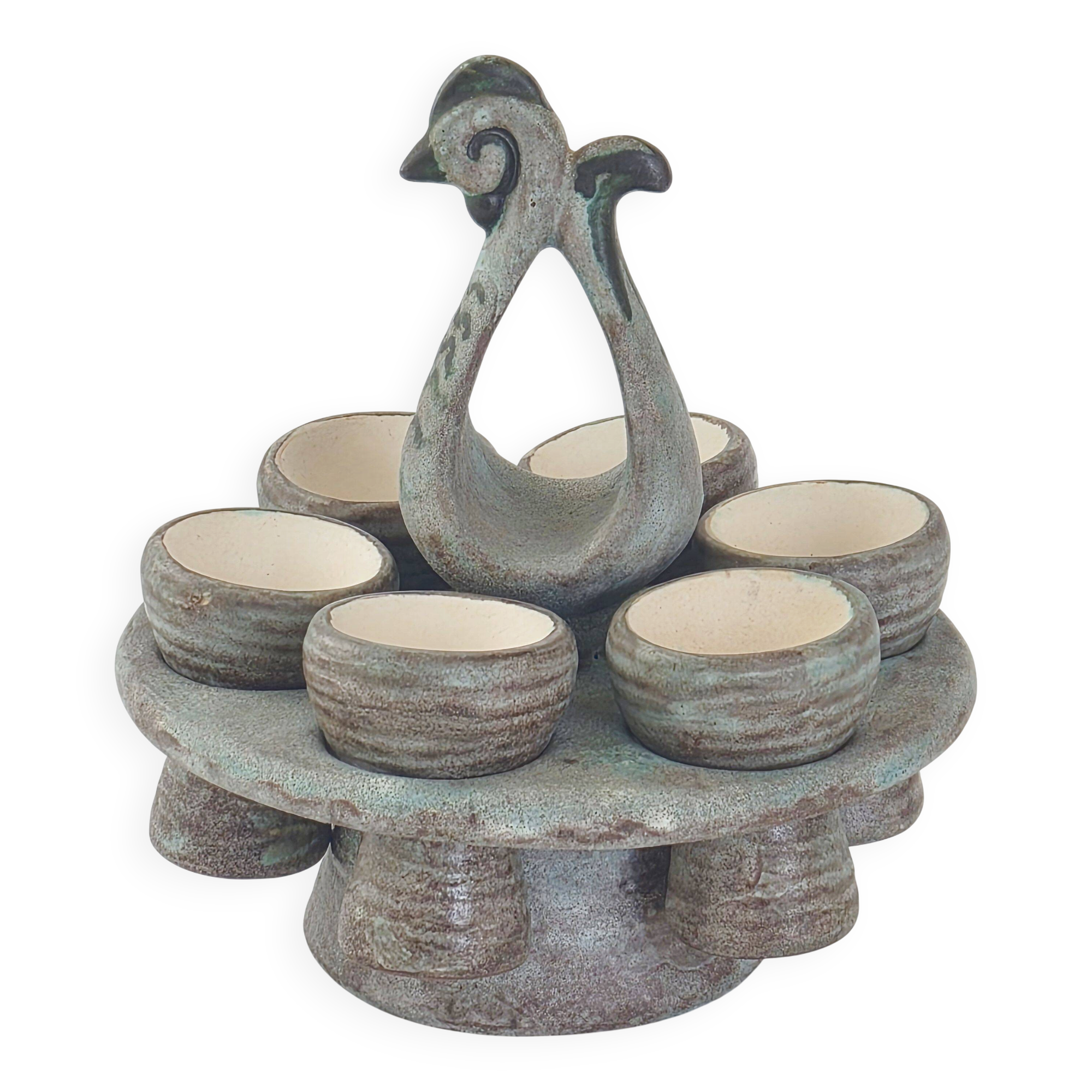 Vintage egg cup holder Ar Seiz Breur