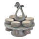 Vintage egg cup holder Ar Seiz Breur