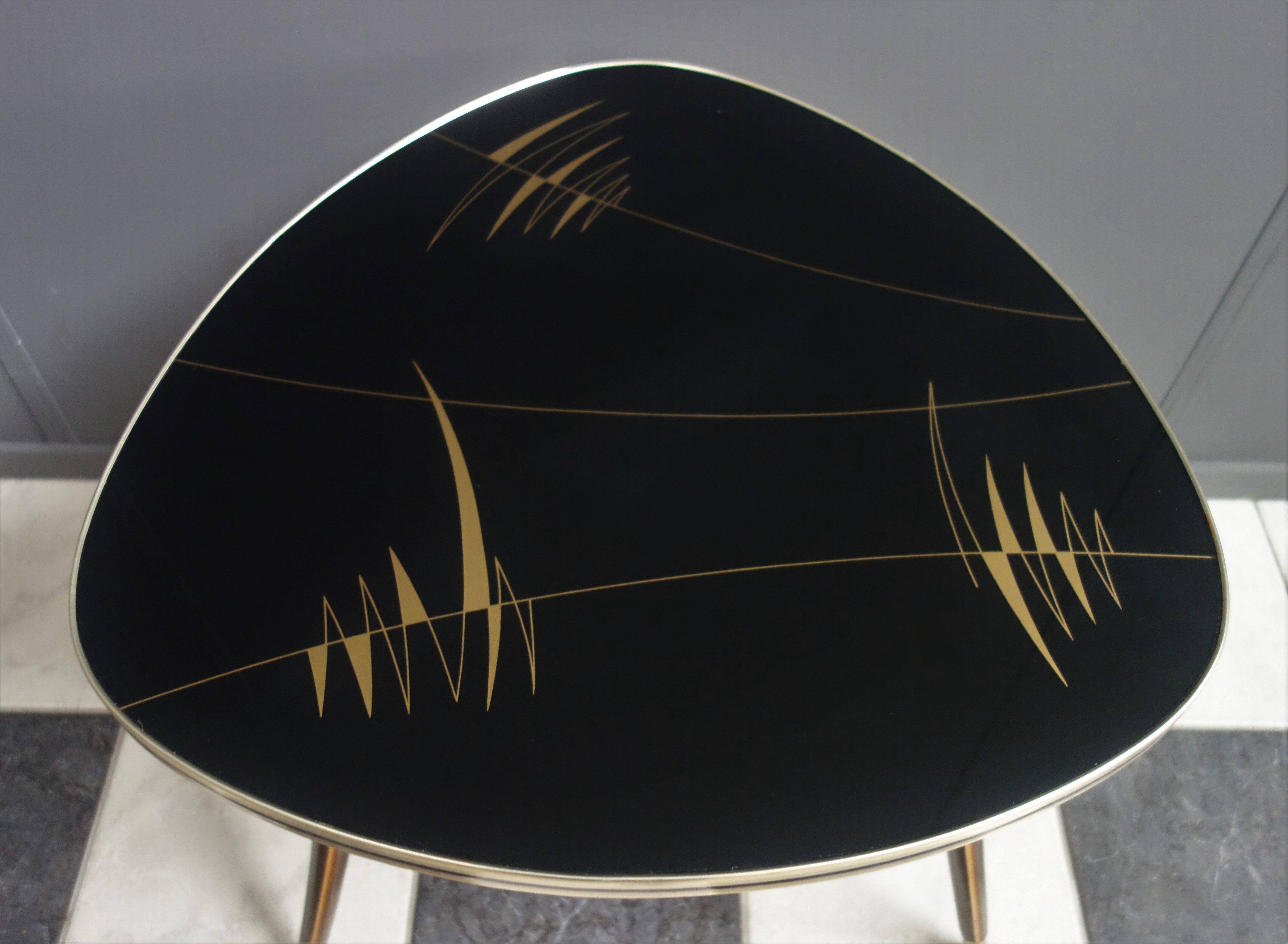 Black and Gold glass table 1960s