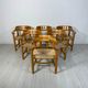 1970s Set of 6 Vintage Pine Dining Armchairs by Rainer Daumiller